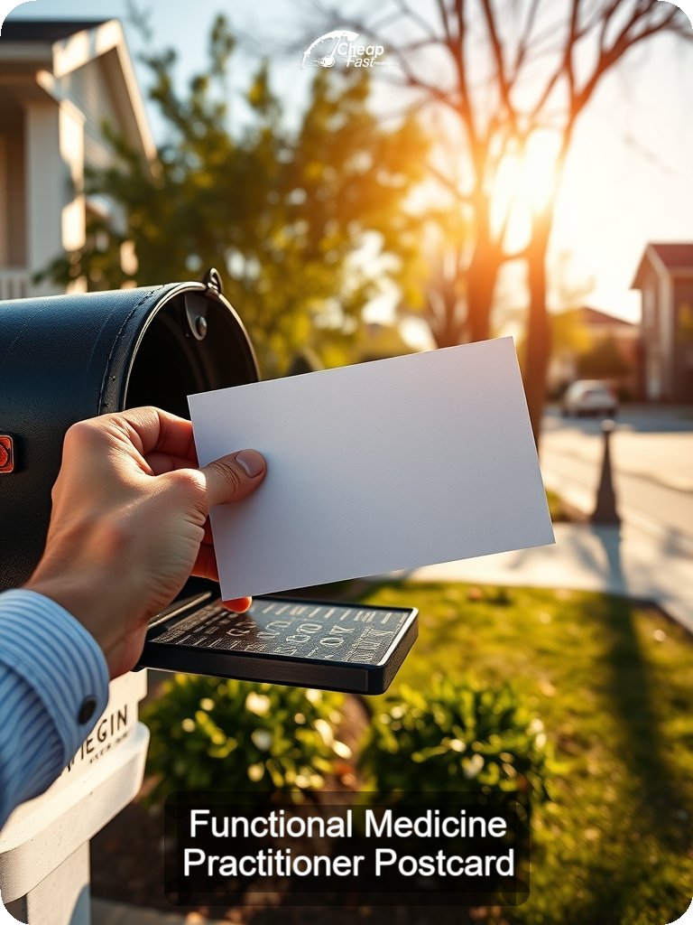 Functional Medicine Practitioner Postcard Sample 04 · 5" x 7" design sample