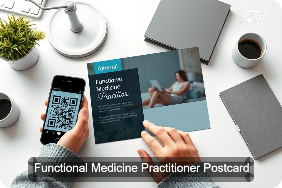 Functional Medicine Practitioner Postcard Sample 05 · 6" x 9" design sample