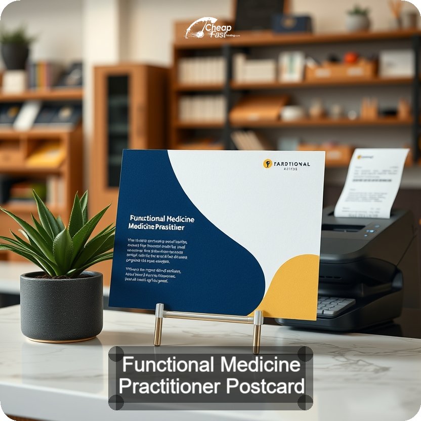 Functional Medicine Practitioner Postcard Sample 07 · 5" x 5" design sample