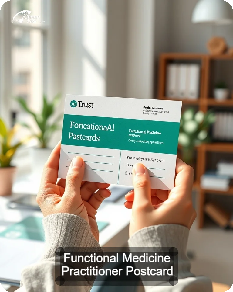 Functional Medicine Practitioner Postcard Sample 08 · 4.25" x 5.5" design sample