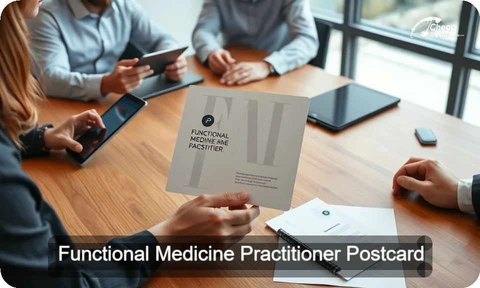 Functional Medicine Practitioner Postcard Sample 09 · 4" x 9" design sample