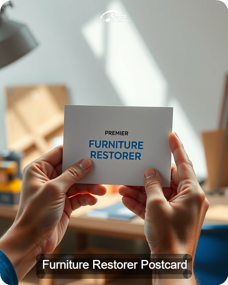 Furniture Restorer Postcard Sample 02 · 4.25" x 5.5" design sample