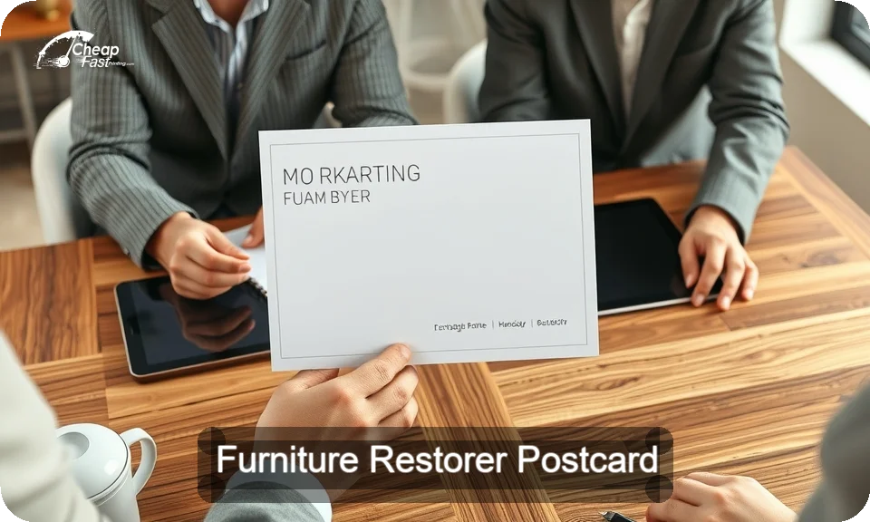 Furniture Restorer Postcard Sample 03 · 4" x 9" design sample