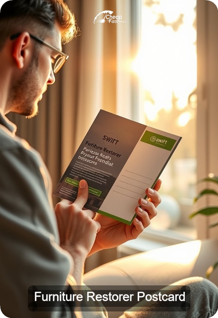 Furniture Restorer Postcard Sample 04 · 4.5" x 6.5" design sample