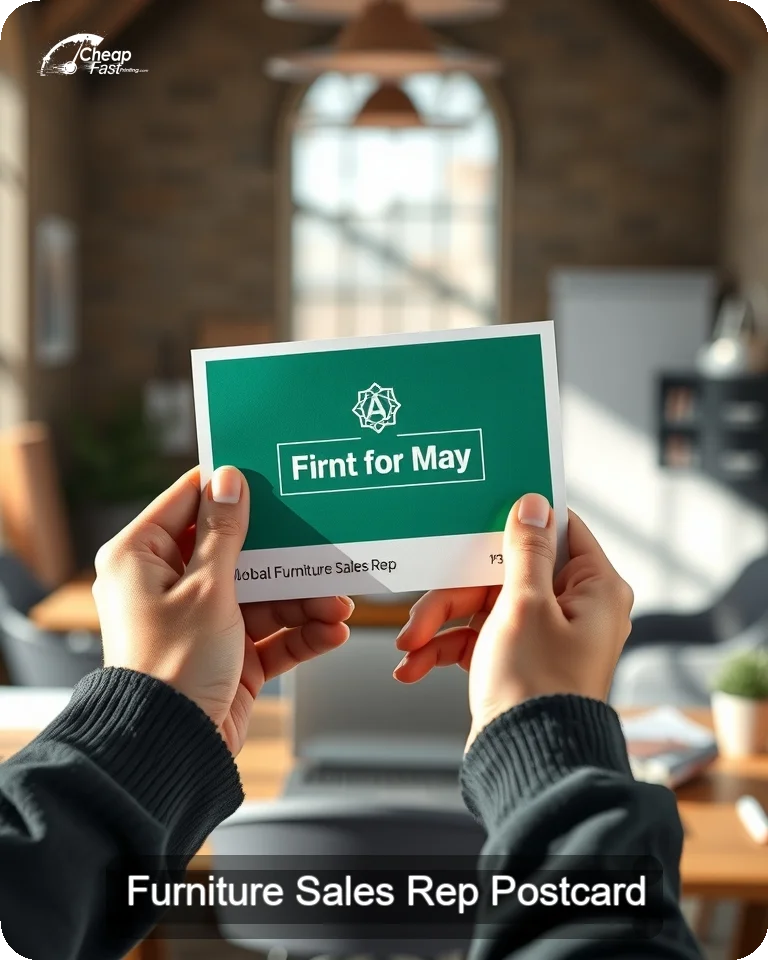 Furniture Sales Rep Postcard Sample 04 · 4.25" x 5.5" design sample