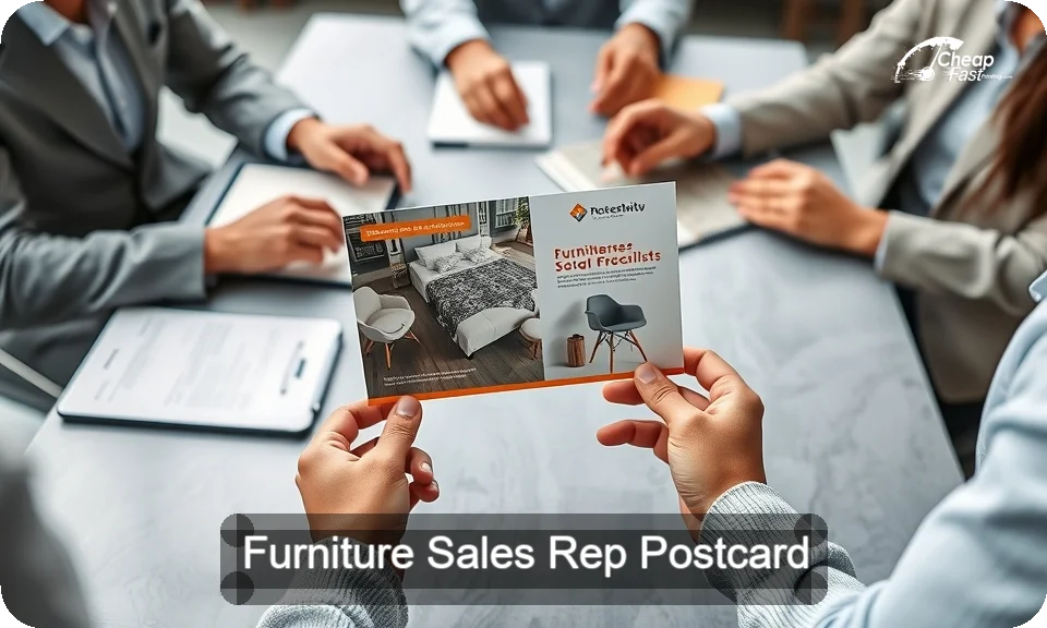 Furniture Sales Rep Postcard Sample 05 · 4" x 9" design sample
