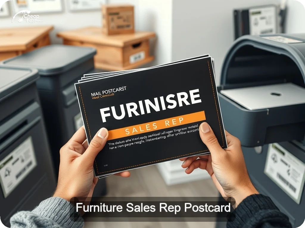 Furniture Sales Rep Postcard Sample 07 · 6.5" x 9" design sample