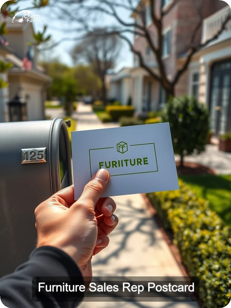 Furniture Sales Rep Postcard Sample 10 · 5" x 7" design sample