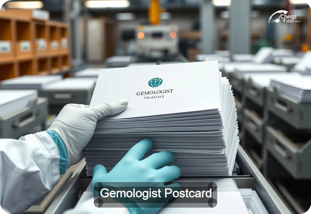 Gemologist Postcard Sample 06 · 6" x 11" design sample