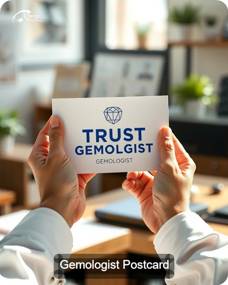 Gemologist Postcard Sample 08 · 4.25" x 5.5" design sample