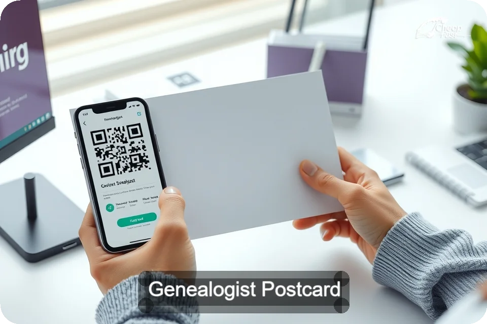 Genealogist Postcard Sample 06 · 6" x 9" design sample