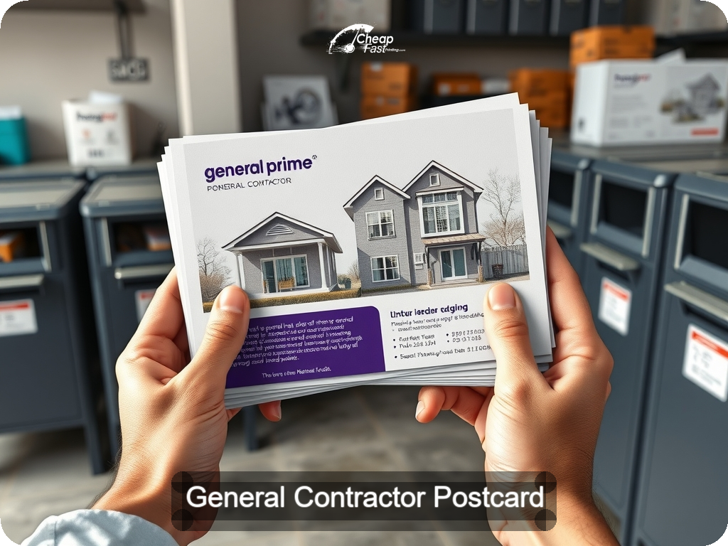General Contractor Postcard Sample 01 · 6.5" x 9" design sample