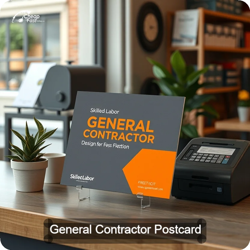 General Contractor Postcard Sample 07 · 5" x 5" design sample
