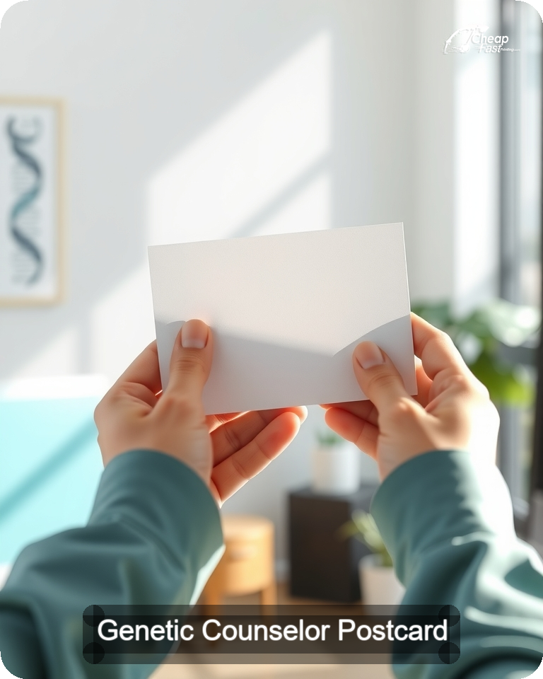 Genetic Counselor Postcard Sample 01 · 4.25" x 5.5" design sample