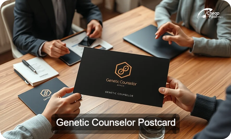 Genetic Counselor Postcard Sample 02 · 4" x 9" design sample