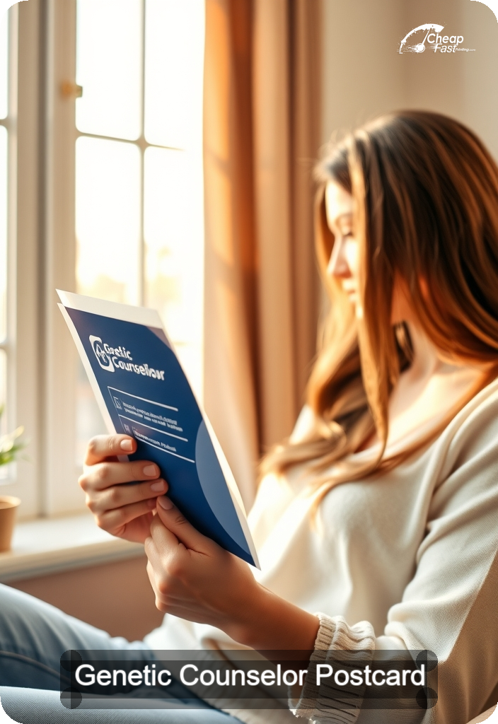 Genetic Counselor Postcard Sample 03 · 4.5" x 6.5" design sample