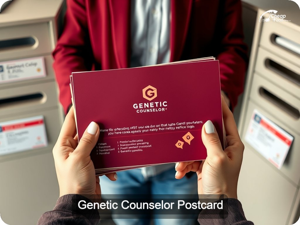 Genetic Counselor Postcard Sample 04 · 6.5" x 9" design sample