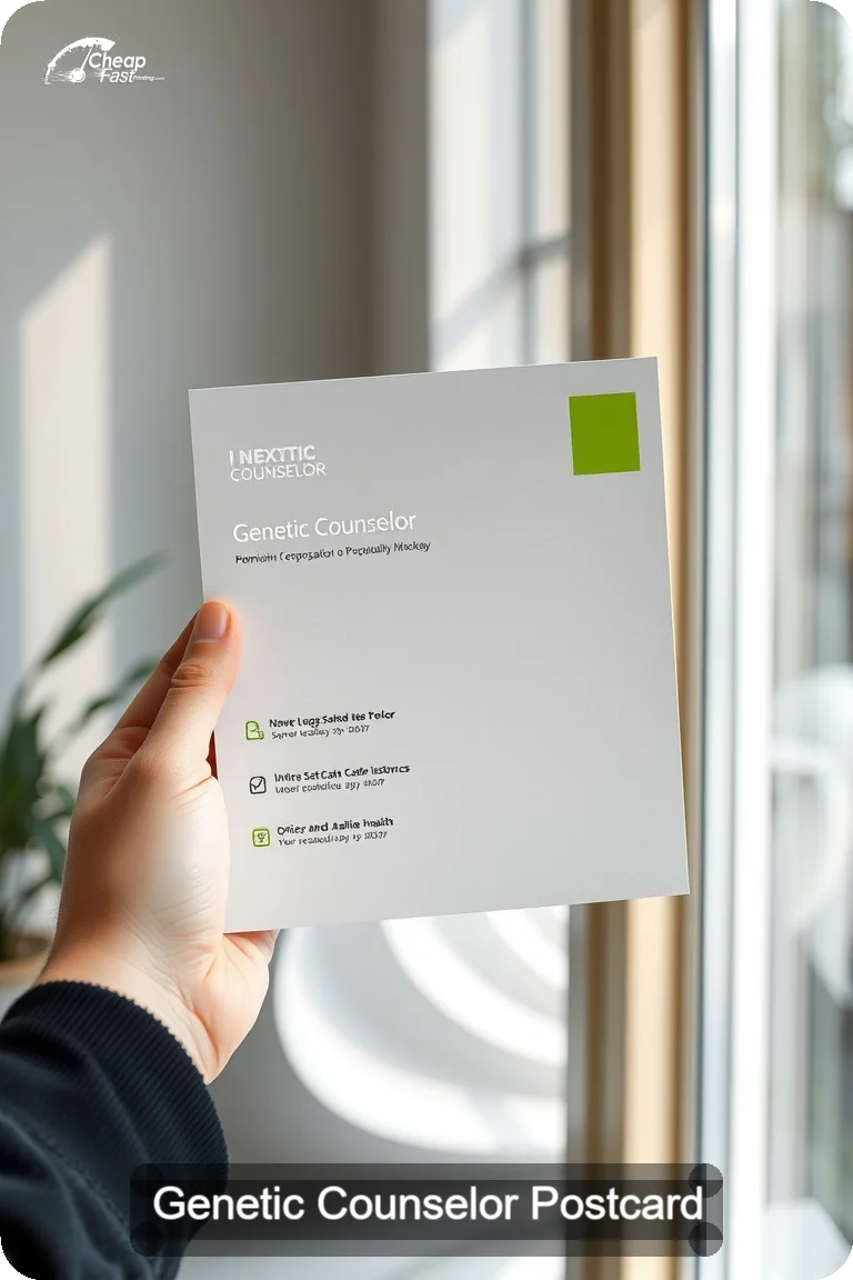 Genetic Counselor Postcard Sample 05 · 4.5" x 11" design sample