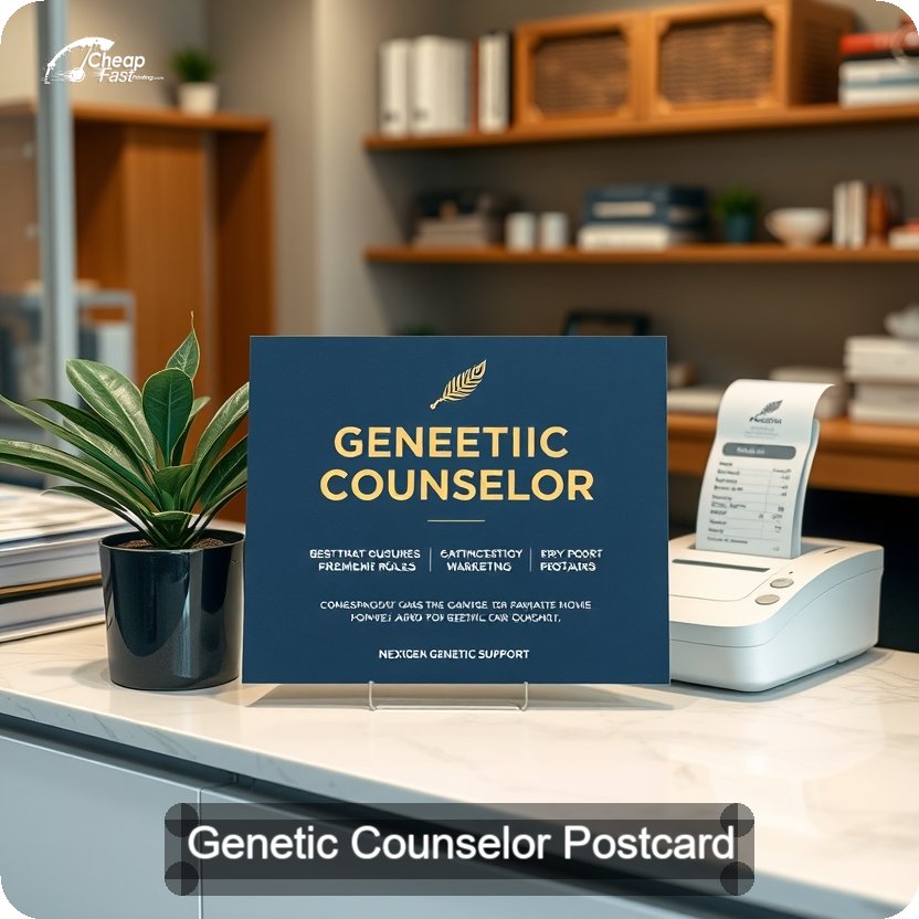 Genetic Counselor Postcard Sample 10 · 5" x 5" design sample