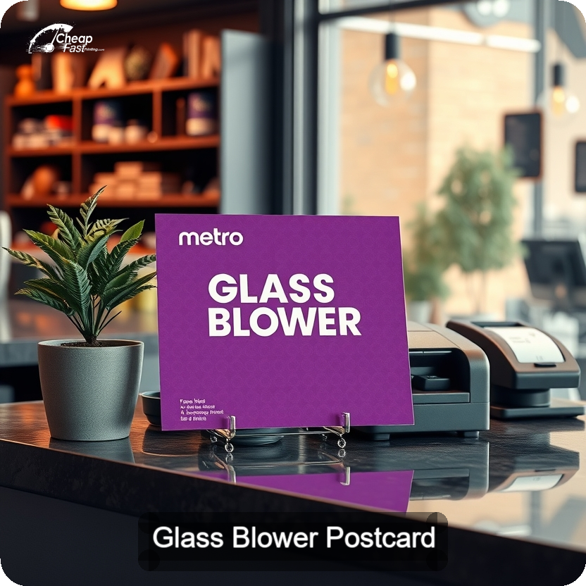 Glass Blower Postcard Sample 08 · 5" x 5" design sample