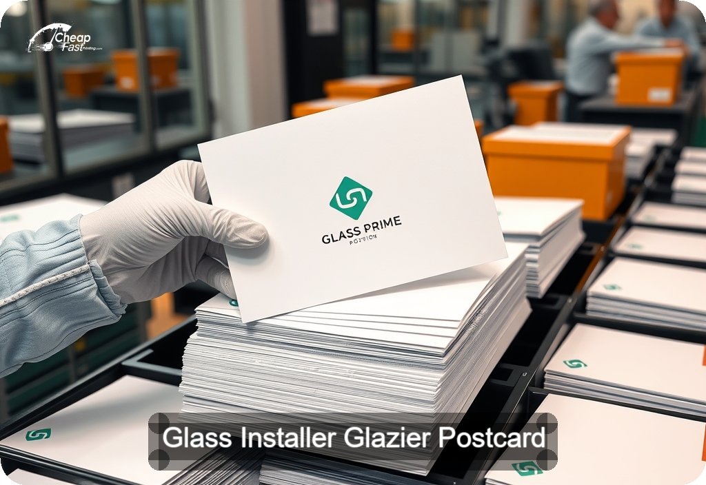 Glass Installer Glazier Postcard Sample 06 · 6" x 11" design sample
