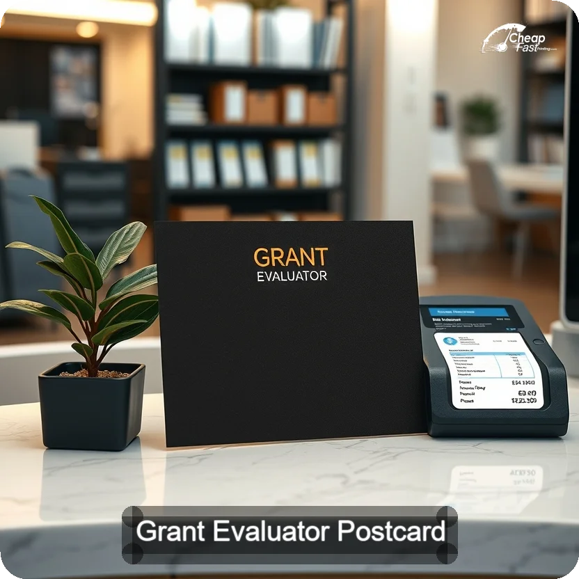 Grant Evaluator Postcard Sample 10 · 5" x 5" design sample