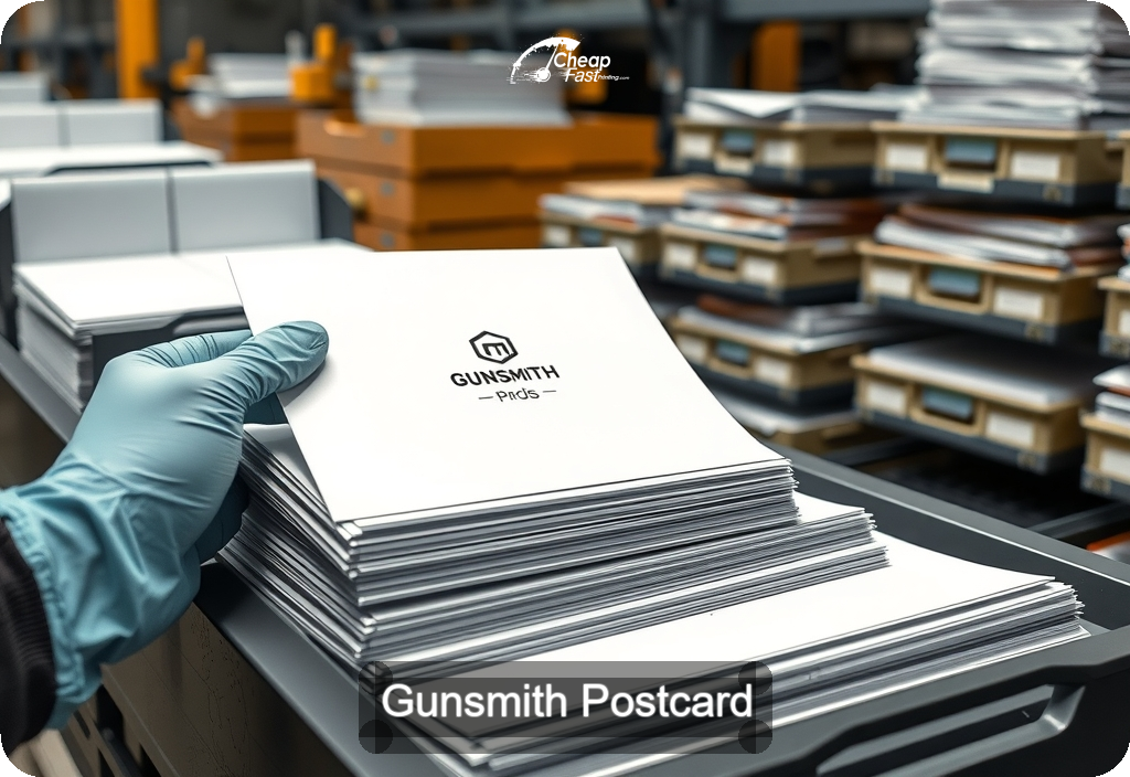Gunsmith Postcard Sample 01 · 6" x 11" design sample