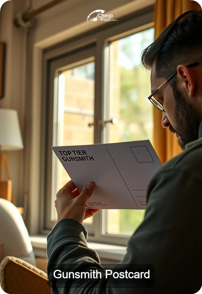 Gunsmith Postcard Sample 05 · 4.5" x 6.5" design sample