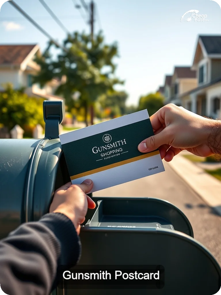 Gunsmith Postcard Sample 09 · 5" x 7" design sample