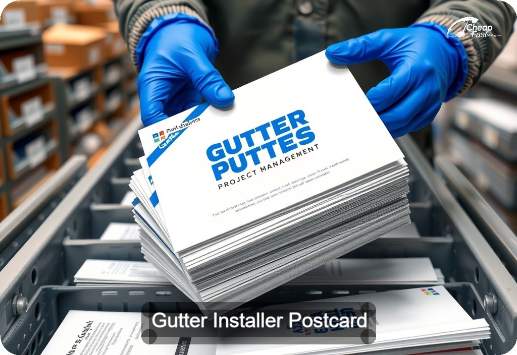 Gutter Installer Postcard Sample 01 · 6" x 11" design sample