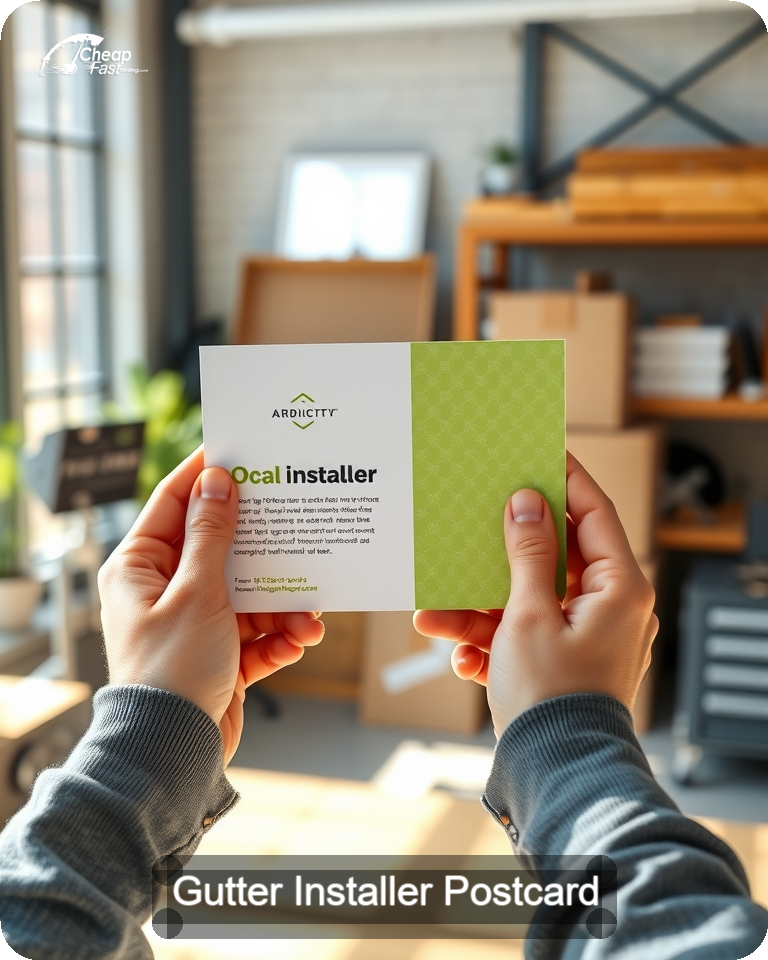 Gutter Installer Postcard Sample 03 · 4.25" x 5.5" design sample