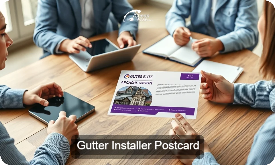 Gutter Installer Postcard Sample 04 · 4" x 9" design sample