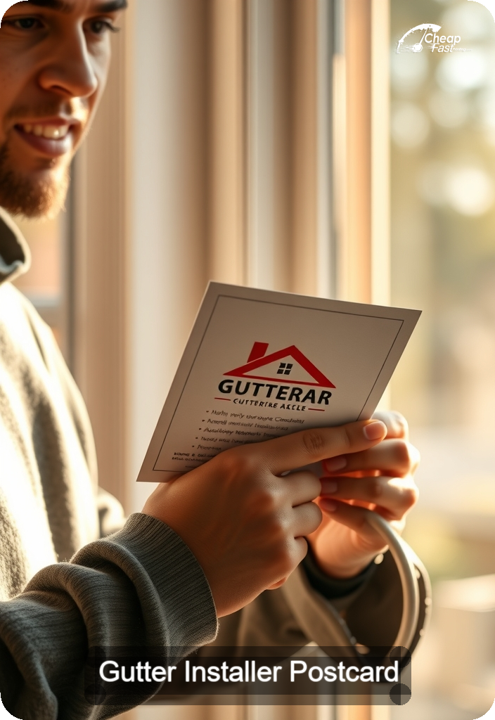 Gutter Installer Postcard Sample 05 · 4.5" x 6.5" design sample