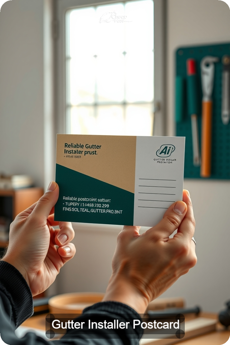 Gutter Installer Postcard Sample 07 · 4.5" x 11" design sample