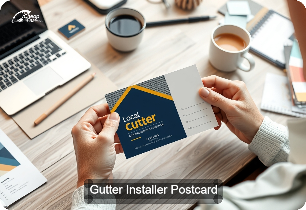 Gutter Installer Postcard Sample 08 · 4" x 6" design sample