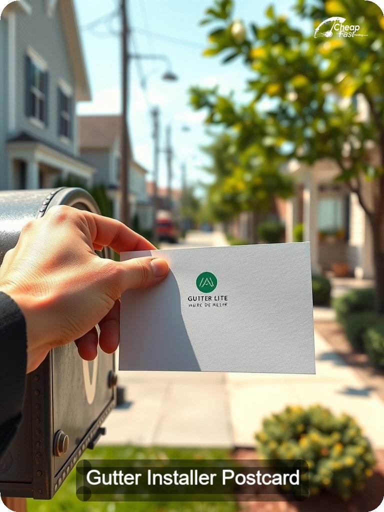 Gutter Installer Postcard Sample 09 · 5" x 7" design sample