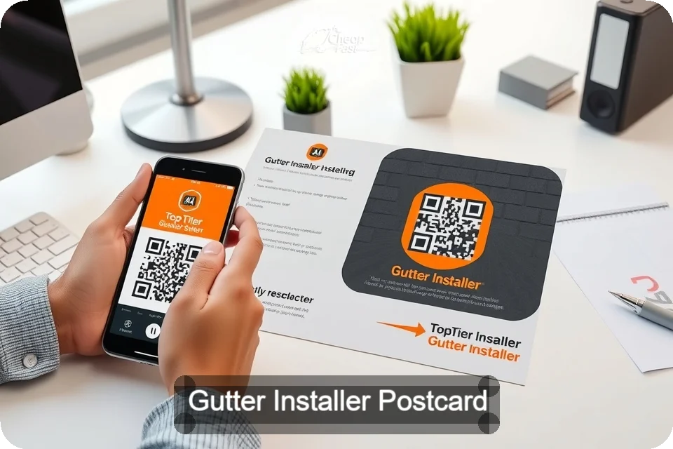 Gutter Installer Postcard Sample 10 · 6" x 9" design sample