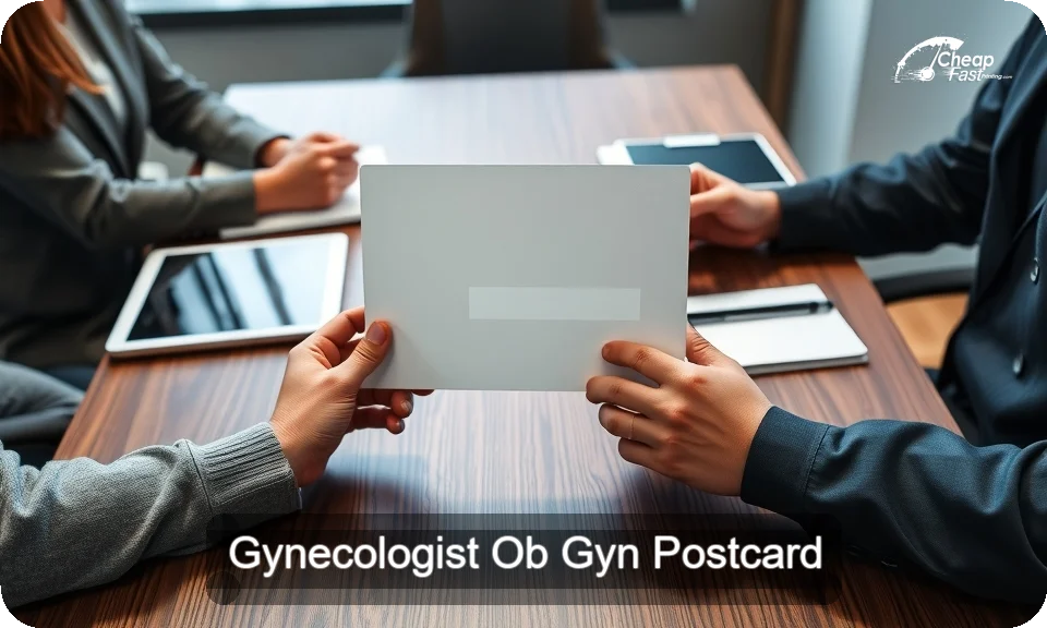 Gynecologist Ob Gyn Postcard Sample 01 · 4" x 9" design sample