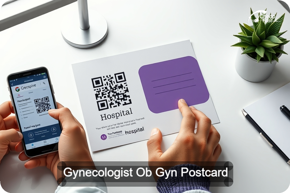 Gynecologist Ob Gyn Postcard Sample 07 · 6" x 9" design sample