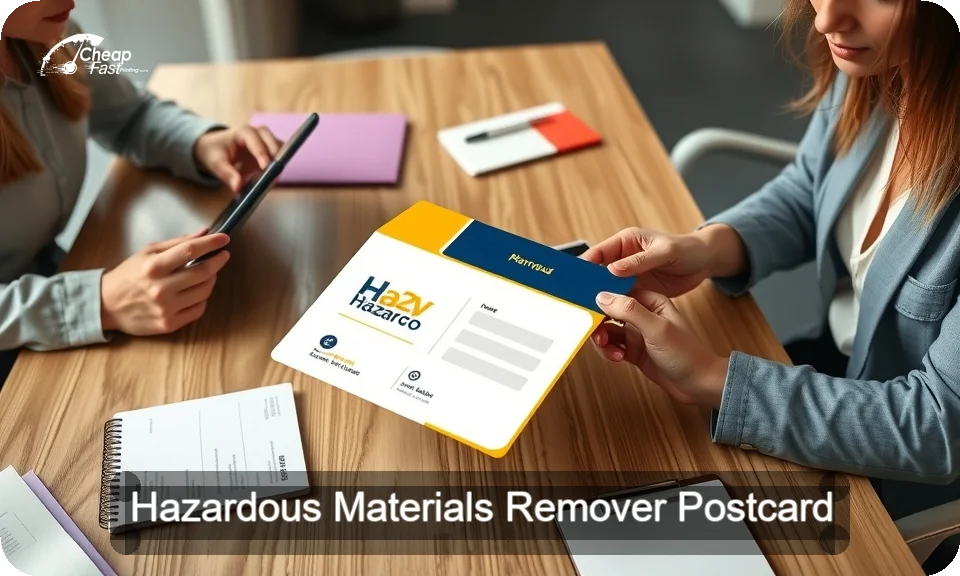 Hazardous Materials Remover Postcard Sample 06 · 4" x 9" design sample