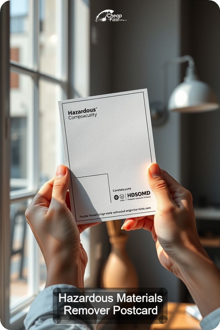 Hazardous Materials Remover Postcard Sample 09 · 4.5" x 11" design sample