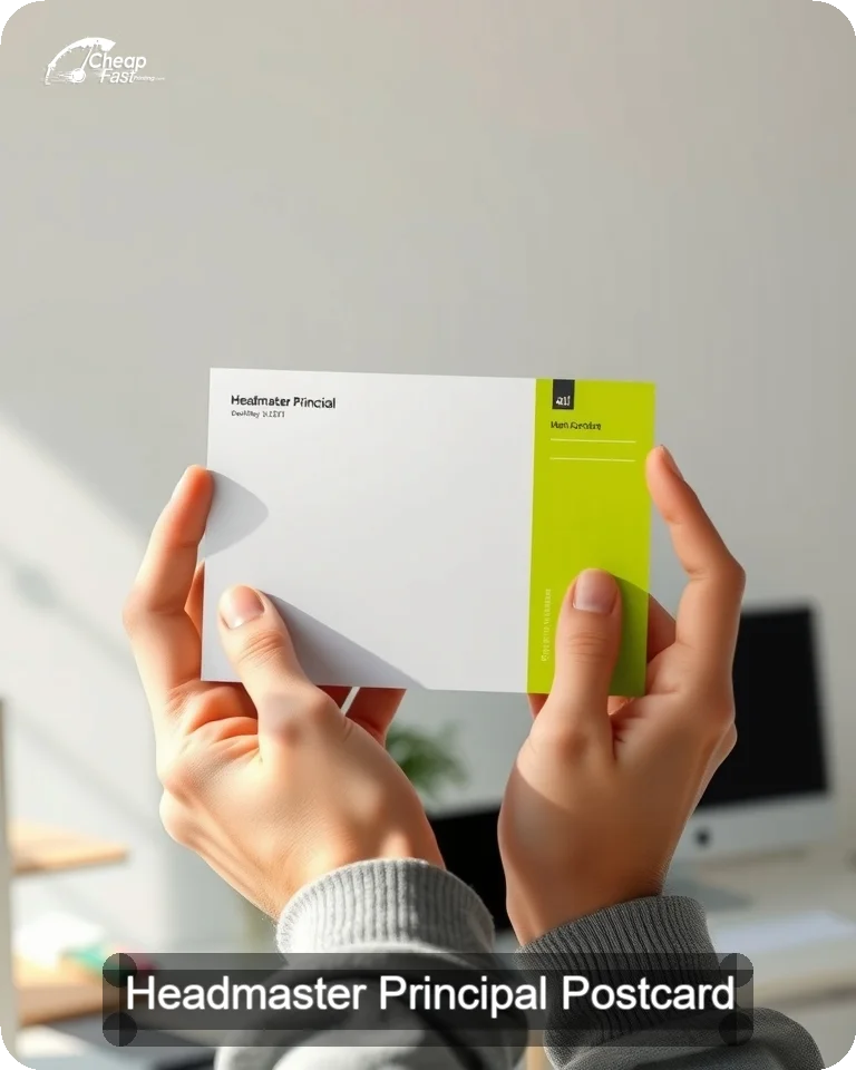 Headmaster Principal Postcard Sample 10 · 4.25" x 5.5" design sample