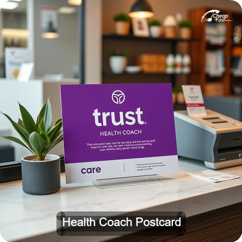 Health Coach Postcard Sample 01 · 5" x 5" design sample