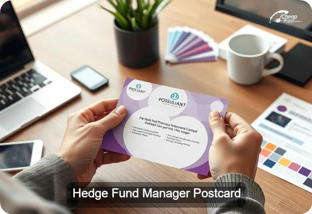 Hedge Fund Manager Postcard Sample 06 · 4" x 6" design sample