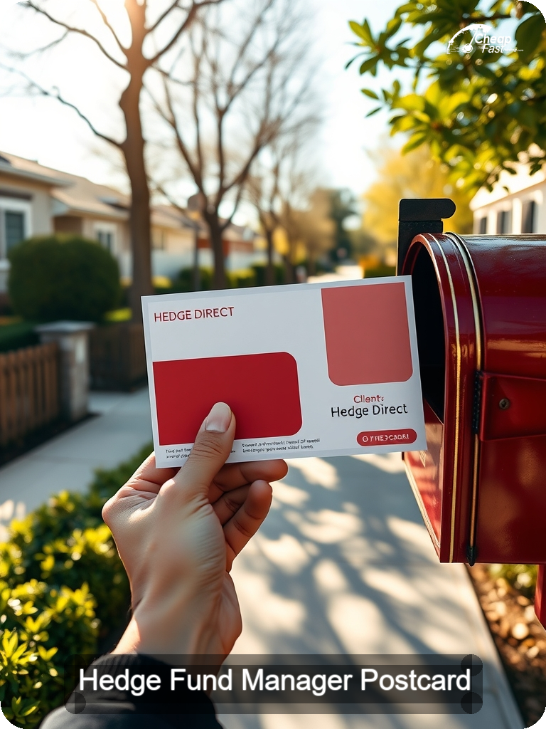 Hedge Fund Manager Postcard Sample 07 · 5" x 7" design sample