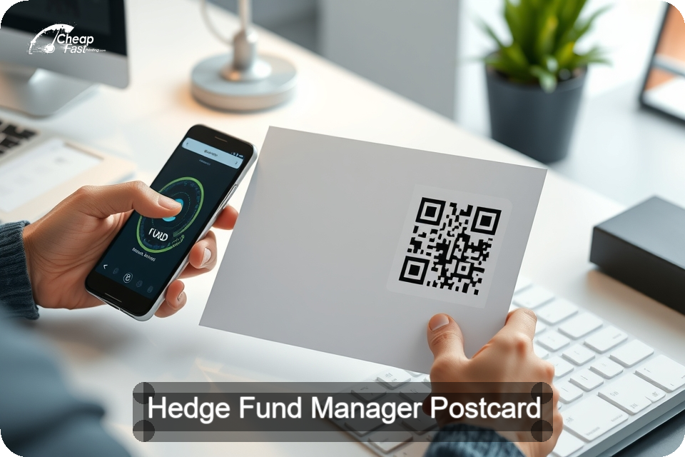 Hedge Fund Manager Postcard Sample 08 · 6" x 9" design sample
