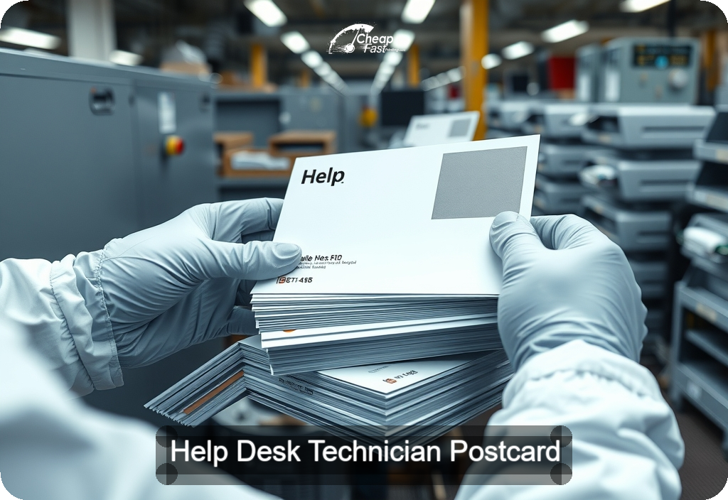 Help Desk Technician Postcard Sample 03 · 6" x 11" design sample