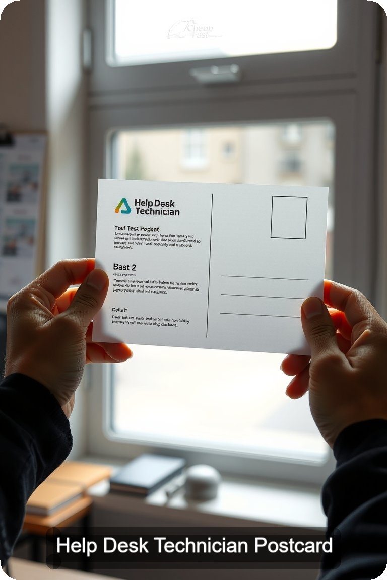 Help Desk Technician Postcard Sample 09 · 4.5" x 11" design sample