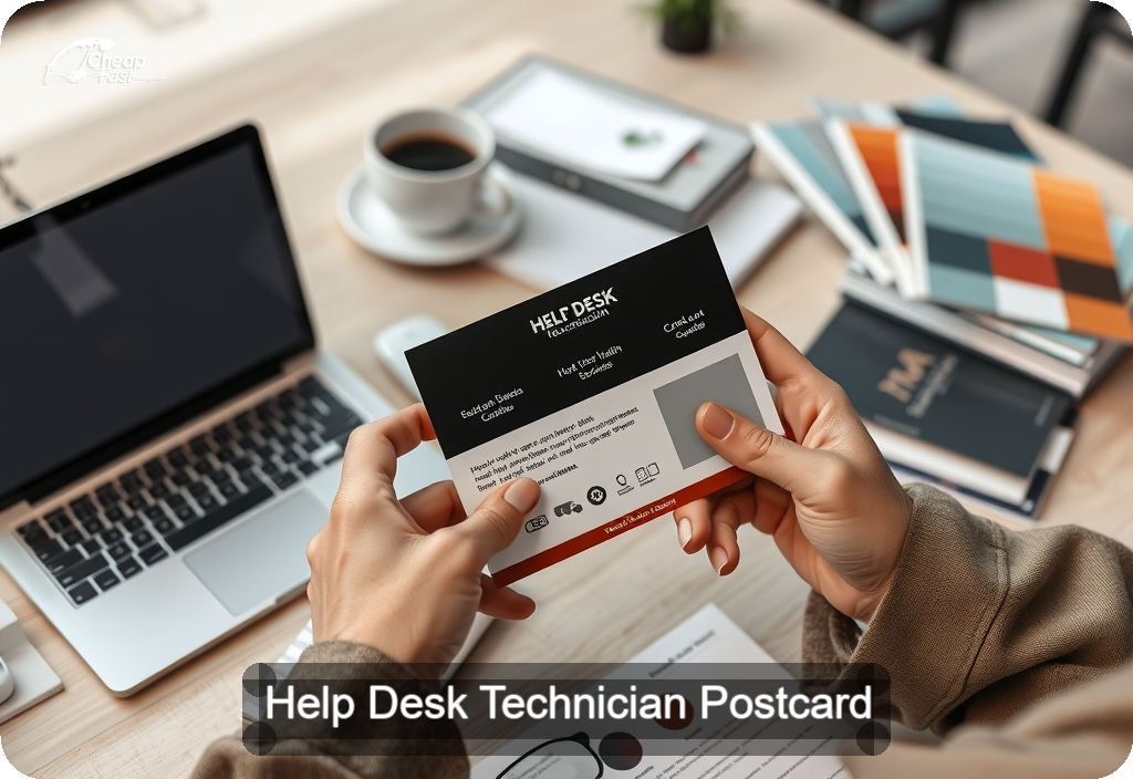 Help Desk Technician Postcard Sample 10 · 4" x 6" design sample