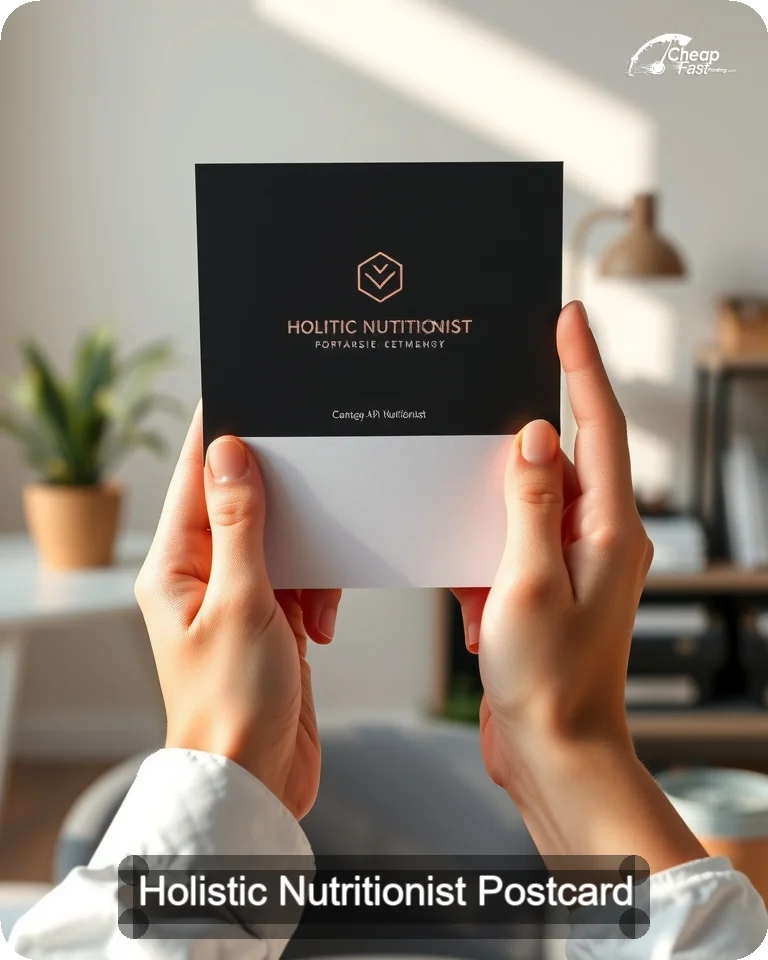 Holistic Nutritionist Postcard Sample 01 · 4.25" x 5.5" design sample